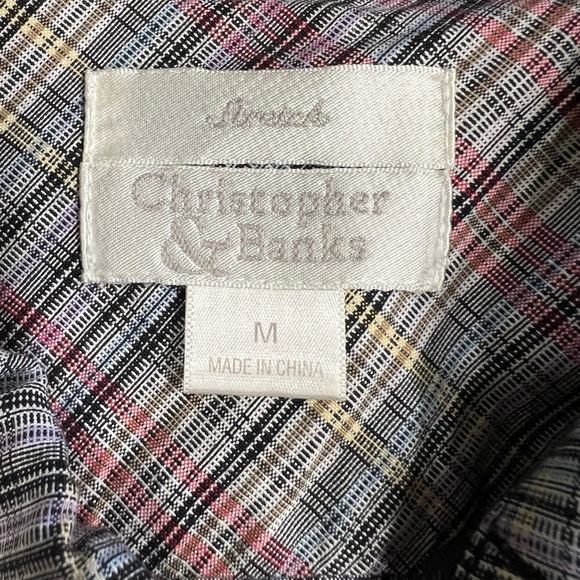 Christopher & Banks Plaid Vest - Red, Blue,‎ Gray - Picture 7 of 8